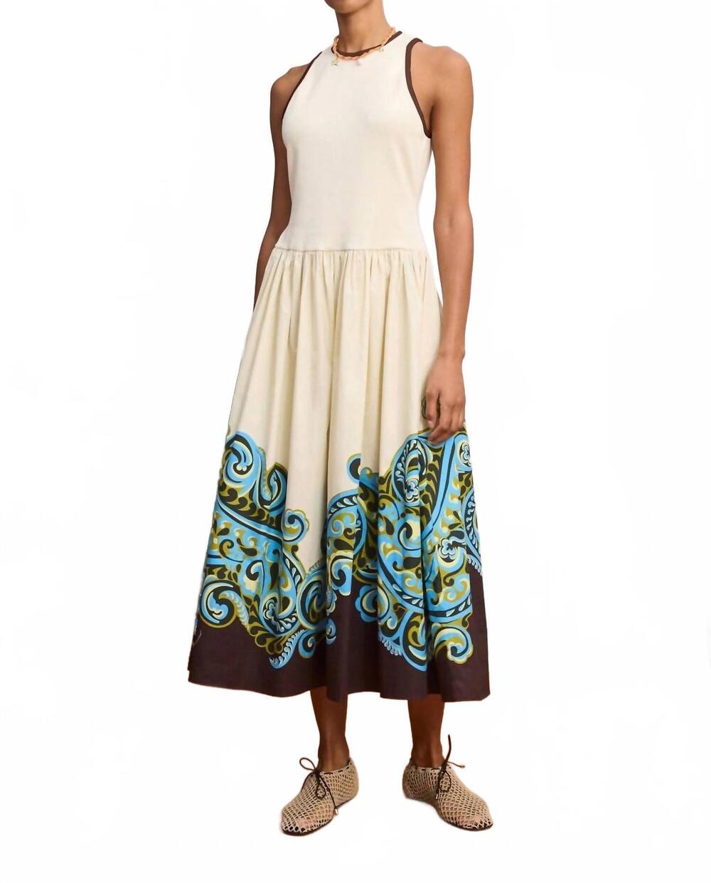 NEW ALEMAIS natalia tank midi dress in cream